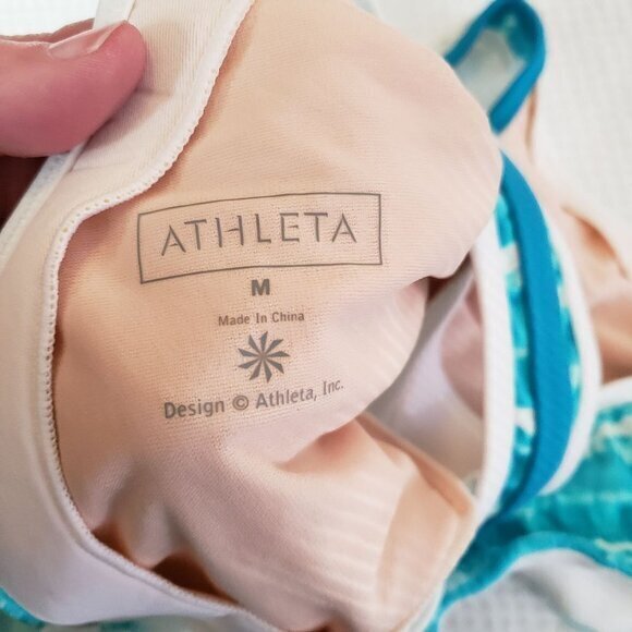 Athleta XtraLife Meryl Actisystem Ultraviolet Protection Swim Top M Tennis - Picture 7 of 12